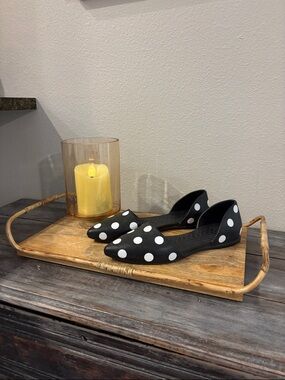 Womens Native shoes Audrey size 7 NEW POLKA DOT black and white resort vacation